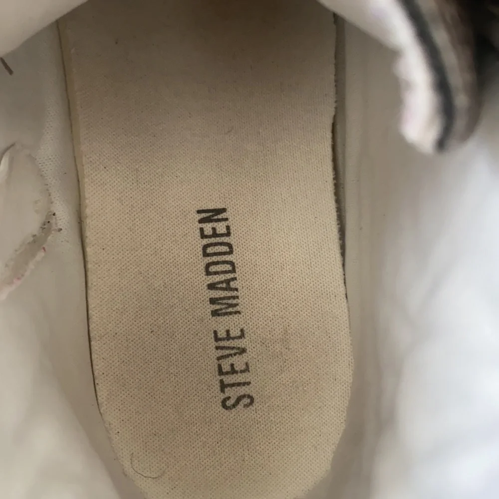 Steve Madden Girls Youth Hi-Top Sneaker multicolor metallic laces zipper size 5